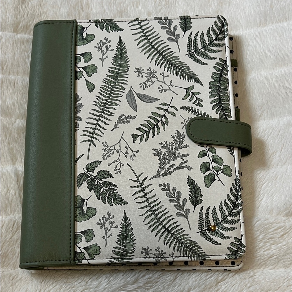 Franklin Covey Classic Leather Planner Love Woodland Ferns Walk Collection